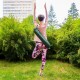 Pokrowiec na matę do jogi – zielone liście